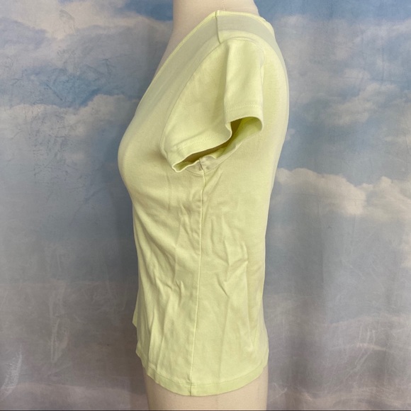 The Limited Yellow-Green V-Neck Tee Size Small - Picture 2 of 4